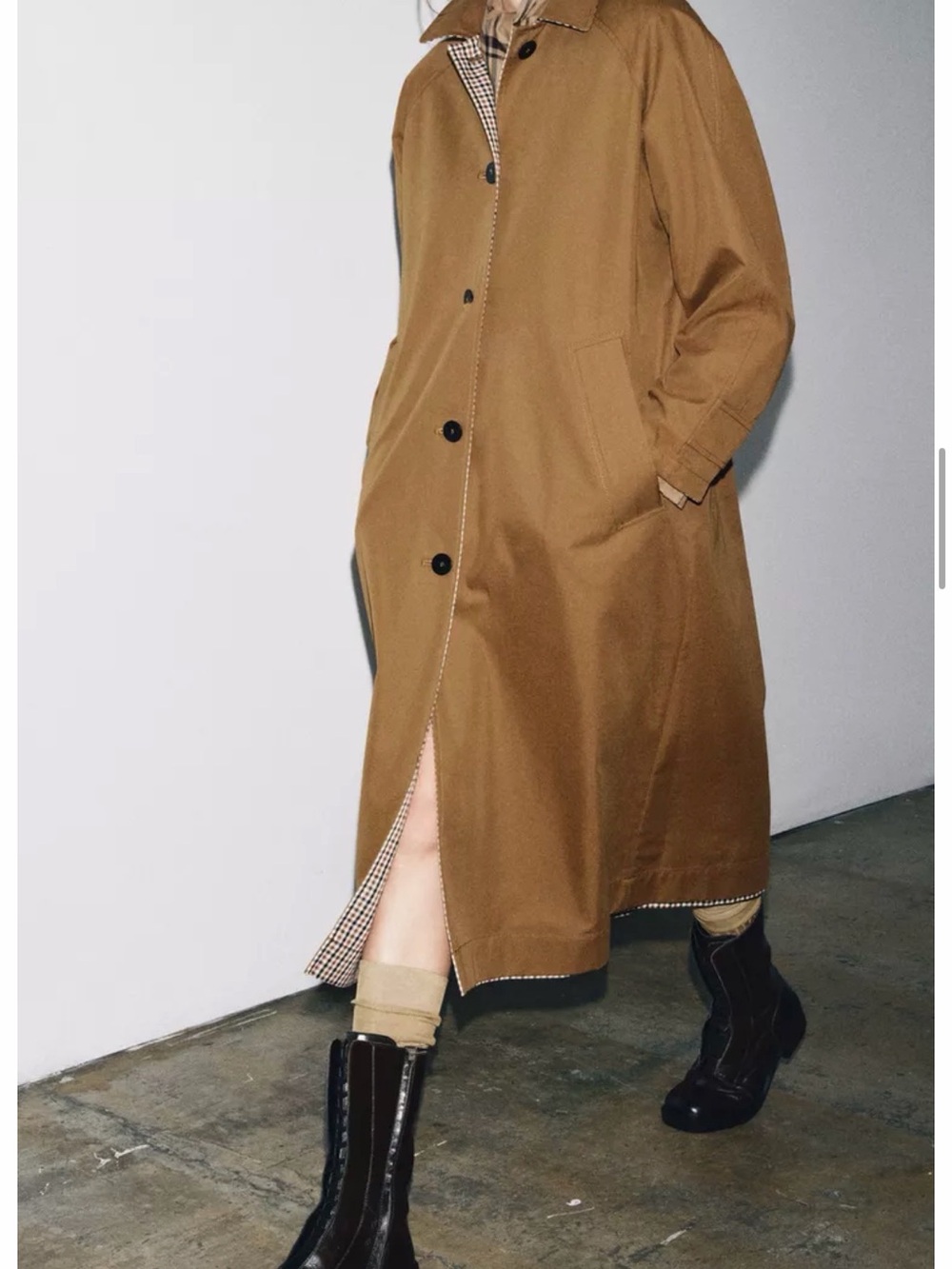 Zara collection réversible trench coat - Picture 2 of 8